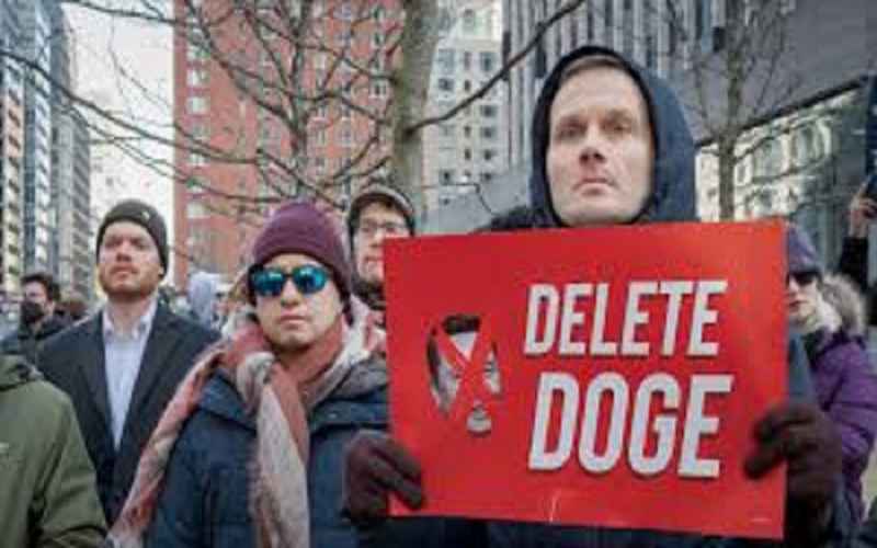  DOGE Protesters Face Off With GOP Lawmakers