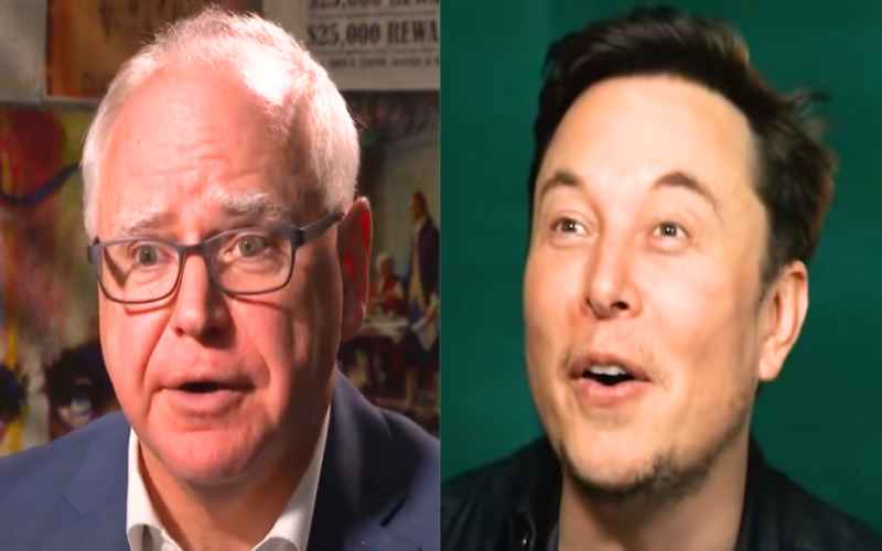  Tim Walz Clarifies Tesla Stock ‘Joke,’ Says he was ‘Being a Smarta…