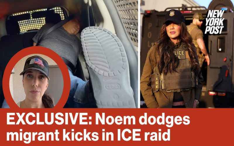  Kristi Noem Dodges Kicks and Leads Early Morning Deportation Raid